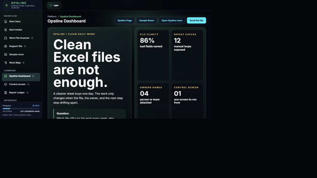Opsline dashboard preview